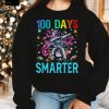 100 Days Smarter Happy 100th Day Of School Rainbow Leopard T Shirt (1)