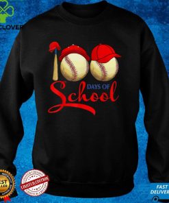 100 Days of School Baseball Teacher Kids 100th Day Of School T Shirt