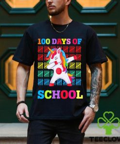 100 Days of School Funny Unicorn Dabbing Back to School Shirt