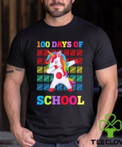 100 Days of School Funny Unicorn Dabbing Back to School Shirt