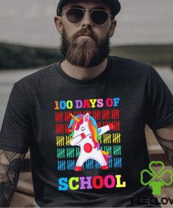 100 Days of School Funny Unicorn Dabbing Back to School Shirt