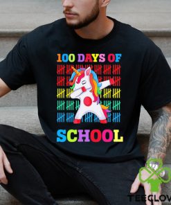 100 Days of School Funny Unicorn Dabbing Back to School Shirt