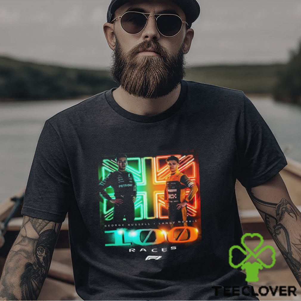 100 Race Starts After US GP 2023 Seems Like Only Yesterday That George Russell And Lando Norris Were Rookies Unisex T shirt 100 Race Starts After US GP 2023 Seems Like Only Yesterday That George Russell And Lando Norris Were Rookies Unisex T shirt