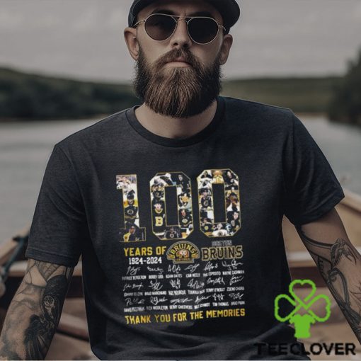 100 Years of 1924 2024 Boston Bruins all member thank you for the memories signature Shirt