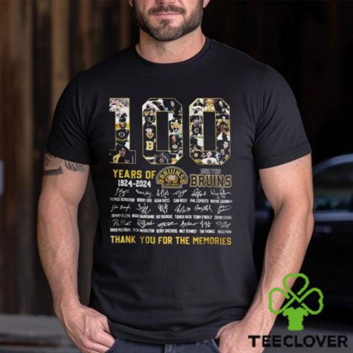 100 Years of 1924 2024 Boston Bruins all member thank you for the memories signature Shirt