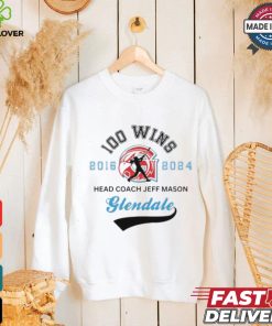 100 wins 2016 2024 Head Coach Jeff Mason Glendale logo shirt