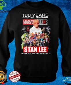 100 years 1922 2022 Marvel Studios Stan Lee thank you for the memories signatures T shirt