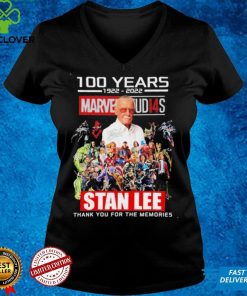 100 years 1922 2022 Marvel Studios Stan Lee thank you for the memories signatures T shirt