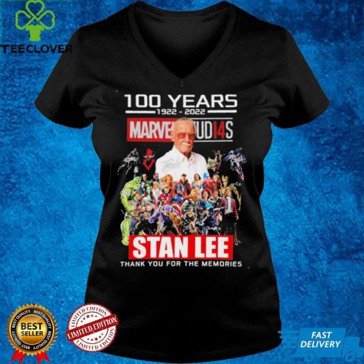 100 years 1922 2022 Marvel Studios Stan Lee thank you for the memories signatures T shirt