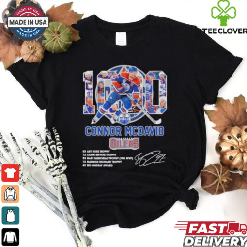 1000 Points Connor Mcdavid Edmonton Hockey Signature Shirt