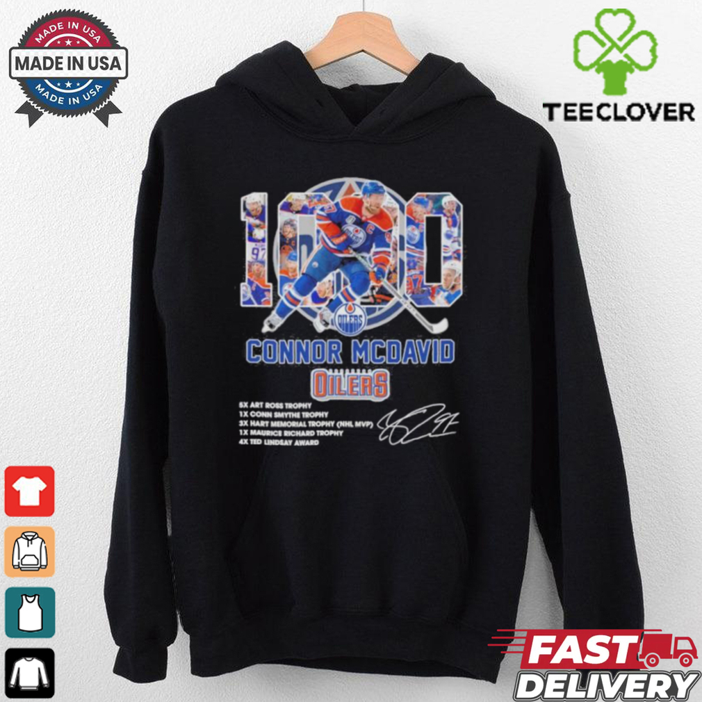 1000 Points Connor Mcdavid Edmonton Hockey Signature Shirt 1000 Points Connor Mcdavid Edmonton Hockey Signature Shirt