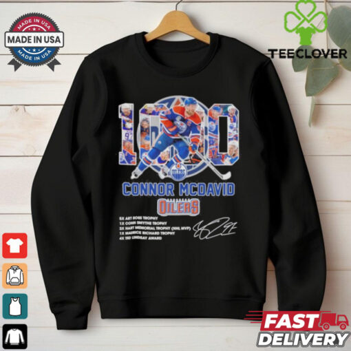 1000 Points Connor Mcdavid Edmonton Hockey Signature Shirt