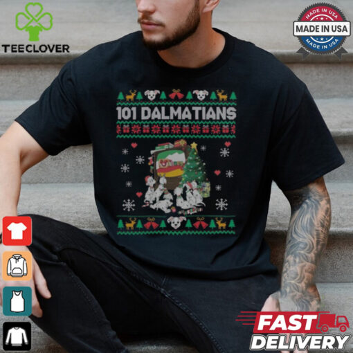 101 Dalmatians Watching TV Ugly Christmas Shirt
