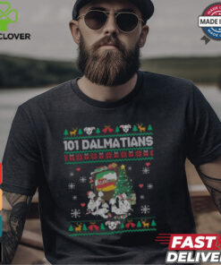 101 Dalmatians Watching TV Ugly Christmas Shirt