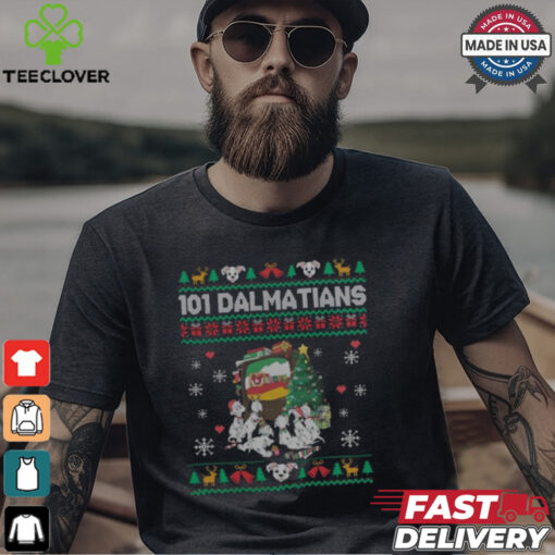 101 Dalmatians Watching TV Ugly Christmas Shirt