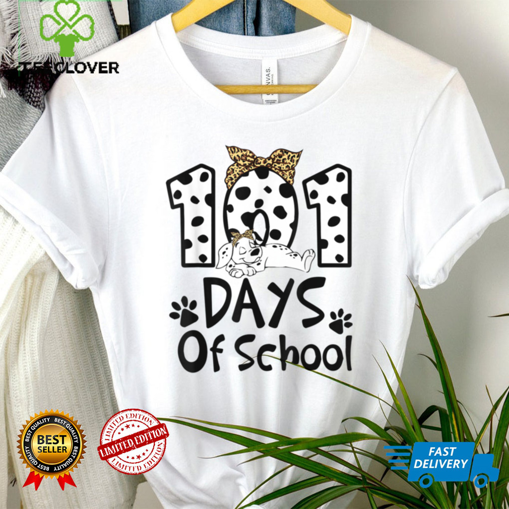 101 Days Of School Dalmatian Dog Boys Girls 100 Days Smarter T Shirt