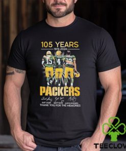 105 Years 1919 2024 Green Bay Packers Thank You For The Memories Signatures Shirt