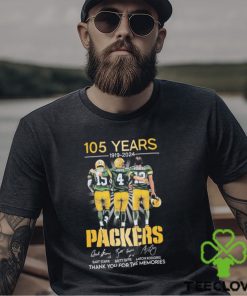 105 Years 1919 2024 Green Bay Packers Thank You For The Memories Signatures Shirt