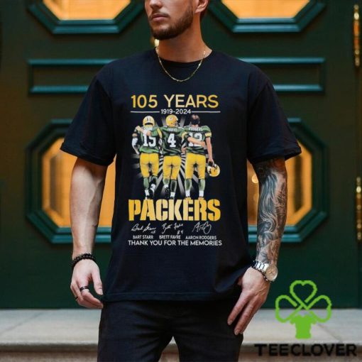 105 Years 1919 2024 Green Bay Packers Thank You For The Memories Signatures Shirt