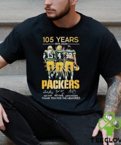 105 Years 1919 2024 Green Bay Packers Thank You For The Memories Signatures Shirt