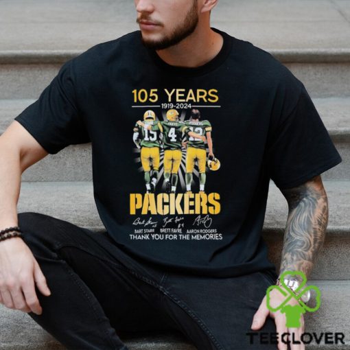 105 Years 1919 2024 Green Bay Packers Thank You For The Memories Signatures Shirt