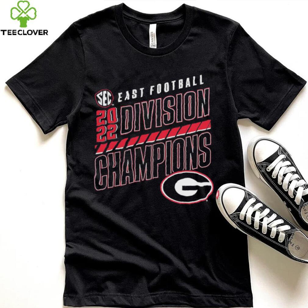 Georgia Bulldogs 2022 SEC East Division Football Champions Slanted Knockout T Shirt Georgia Bulldogs 2022 SEC East Division Football Champions Slanted Knockout T Shirt