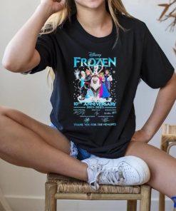 10th Anniversary 2013 2023 Disney Frozen Thank You For The Memories Signatures Shirt