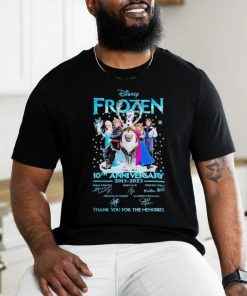 10th Anniversary 2013 2023 Disney Frozen Thank You For The Memories Signatures Shirt