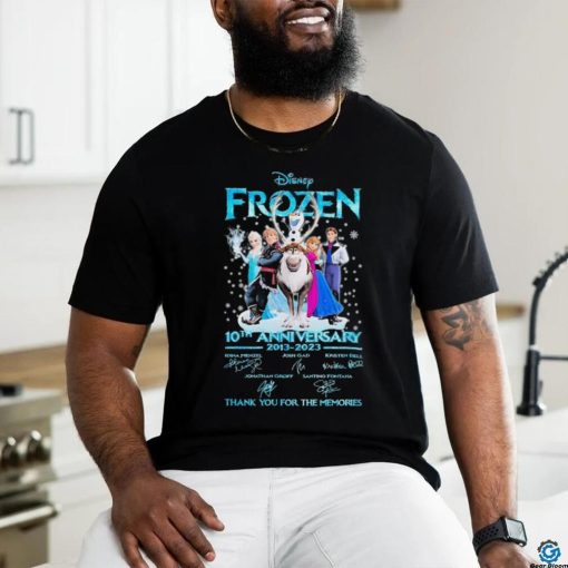10th Anniversary 2013 2023 Disney Frozen Thank You For The Memories Signatures Shirt