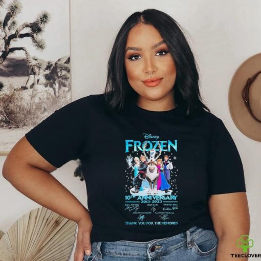 10th Anniversary 2013 2023 Disney Frozen Thank You For The Memories Signatures Shirt