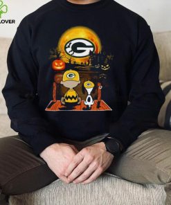 Hot Snoopy And Charlie Brown Pumpkin Green Bay Packers Halloween Moon Charlie Brown Halloween Shirt 1 Hot Snoopy And Charlie Brown Pumpkin Green Bay Packers Halloween Moon Charlie Brown Halloween Shirt