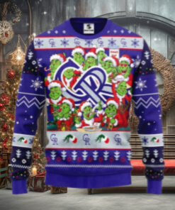12 Grinch Xmas Day Colorado Rockies Ugly Christmas Sweater