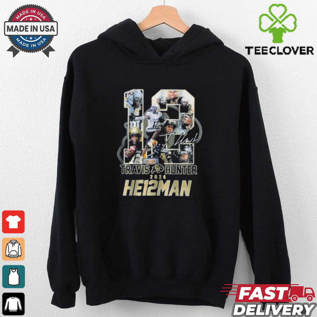 12 Travis Hunter 2024 Heisman Colorado football signature Shirt 12 Travis Hunter 2024 Heisman Colorado football signature Shirt