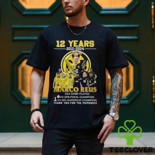 12 Years 2012 2024 Marco Reus 424 Game Played Thank You For The Memories T Shirt