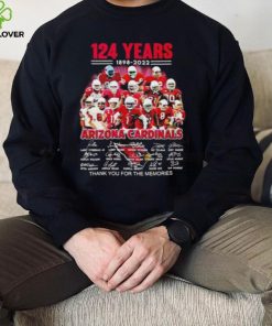 124 Years 1898 2022 Thank You For The Memories Arizona Cardinals T shirt