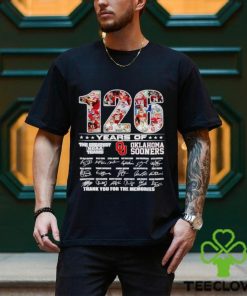 126 years of the greatest NCAA teams Oklahoma Sooners thank you for the memories shirt