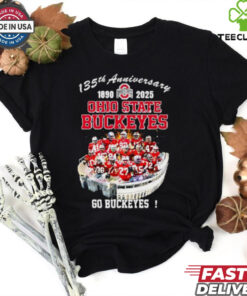 135th Anniversary 1890-2025 Ohio State Buckeyes Go Buckeyes Players Shirt with a commemorative design, celebrating the team's history and pride, perfect for Buckeyes fans.