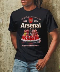 138th Anniversary 1886 2024 Arsenal Victoria Concordia Crescit Signatures T Shirt