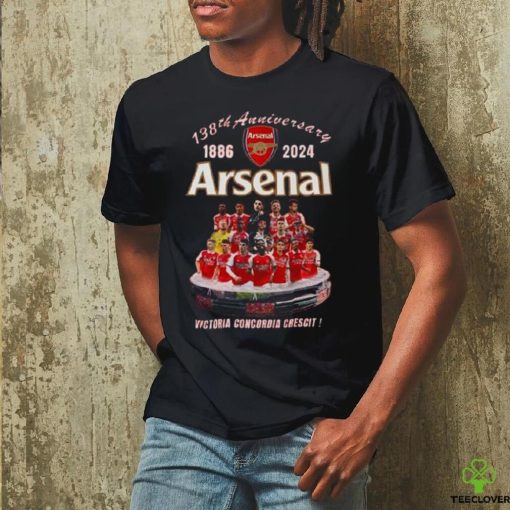 138th Anniversary 1886 2024 Arsenal Victoria Concordia Crescit Signatures T Shirt