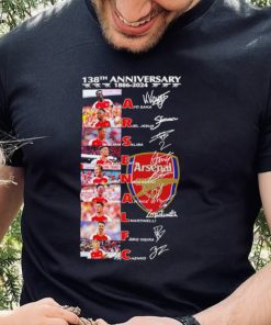 138th anniversary 1886 2024 Arsenal FC player name signatures logo shirt