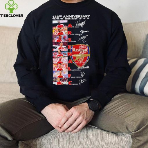 138th anniversary 1886 2024 Arsenal FC player name signatures logo shirt