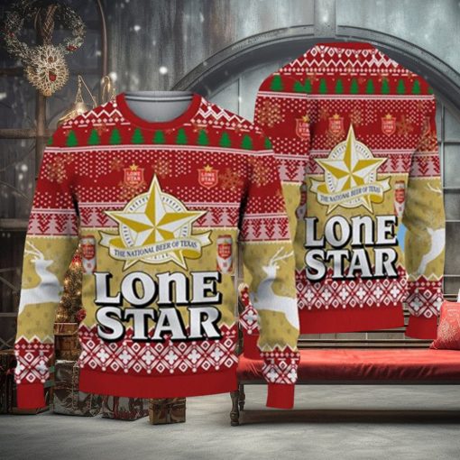 3D Lone Star Ugly Sweater Beer Drinking Christmas