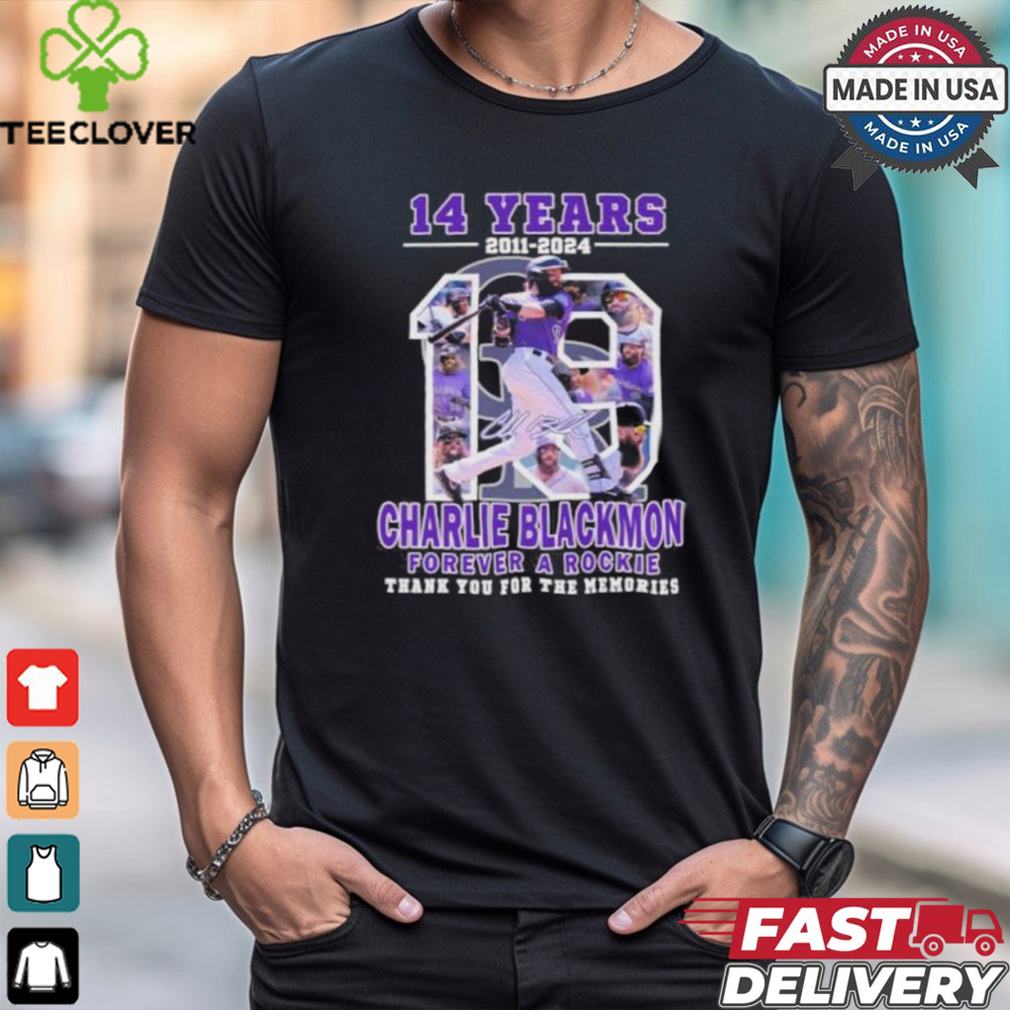 14 Years 2011 2024 Charlie Blackmon Colorado Rockies Forever A Rockie Signature Shirt 14 Years 2011 2024 Charlie Blackmon Colorado Rockies Forever A Rockie Signature Shirt