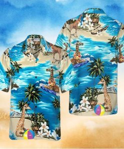 Beach Hawaii Giraffe Hawaiian Shirt