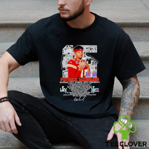 15 Patrick Mahomes Kansas City Chiefs 2017 present signature shirt