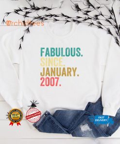 15 Years Old Fabulous Since January 2007 Vintage T Shirt (1)