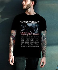 15th Anniversary The Vampire Diaries 2009 2024 08 Seasons 171 Episodes Thank You For The Memories T Shirt