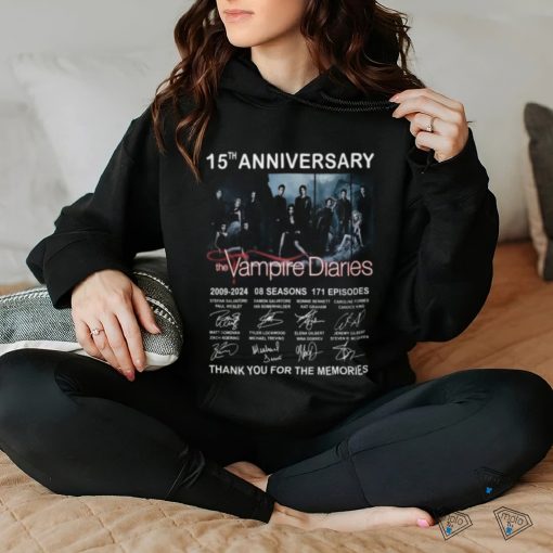 15th Anniversary The Vampire Diaries 2009 2024 08 Seasons 171 Episodes Thank You For The Memories T Shirt