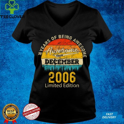 16 Year Old Born In December 2016 Vintage 16th Birthday T Shirt