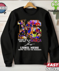 16 Years of 2005-2021 Barca Lionel Messi Champion Signature Thank You Shirt – Limited Edition Commemorative Apparel